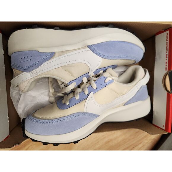 Nike Waffle Debut Women’s Size 7 – Soft Pearl & Summit White Sneakers - Picture 7 of 11